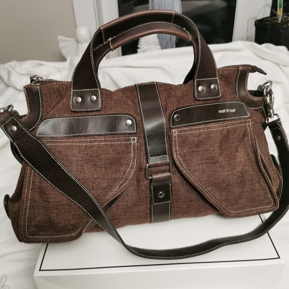 Matt & Nat Handbags - Matt & Nat Canvas and Leather Hobo Zip Bag